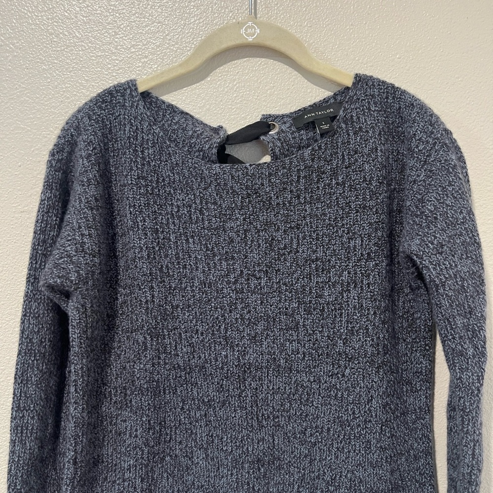 Ann Taylor Marled Tie Back Sweater - Picture 4 of 10